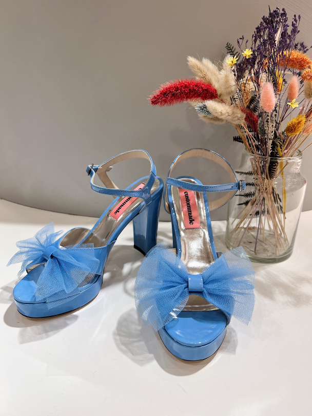 Melody Tulle Bow - Little Boy Blue  - Image 1