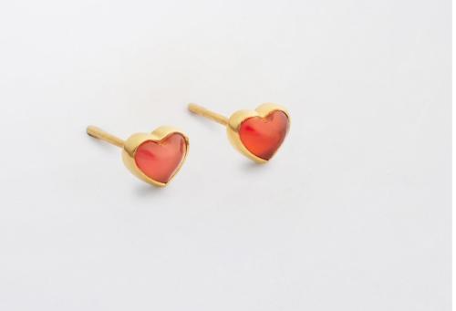 La La Love stud øredobber Carnelian 