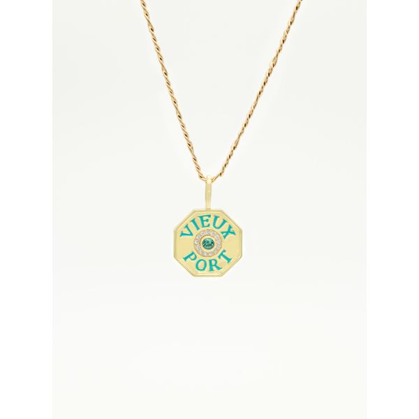 Port Necklace Aqua Gold