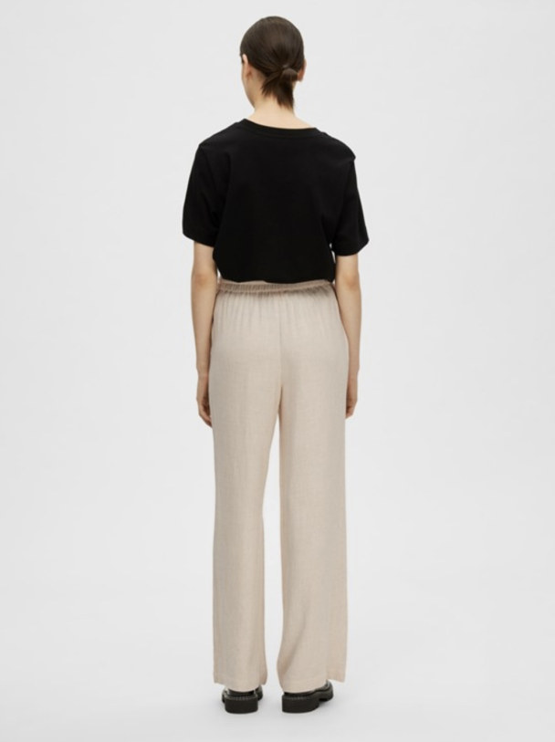 Viva - Gulia Long Linen Pant - Sandshell - Image 4