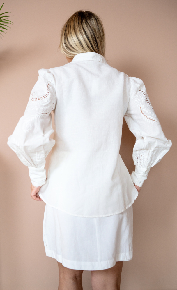 Mira Blouse - White  - Image 5