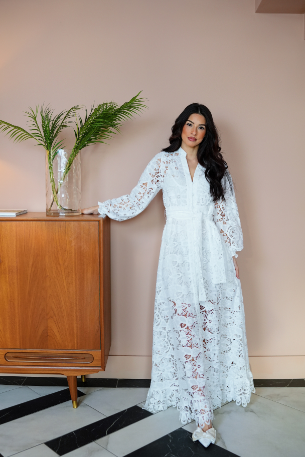 Lenna Maxi Dress - White  - Image 7