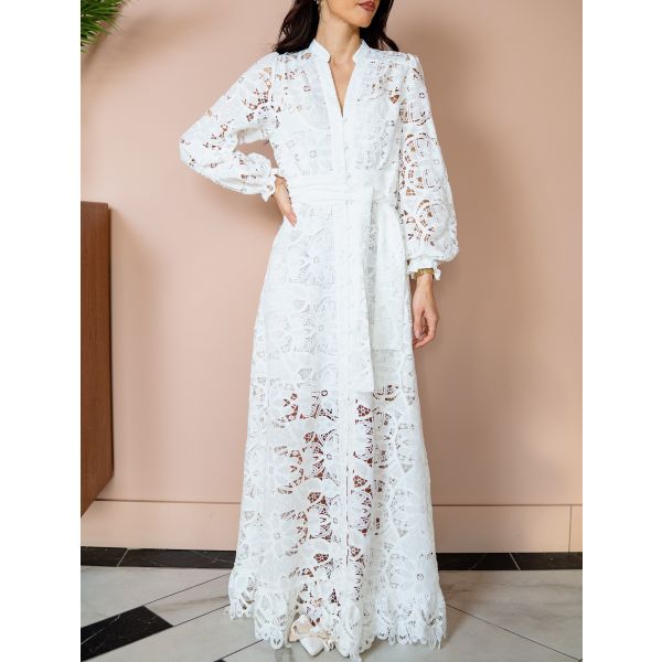 Lenna Maxi Dress - White 