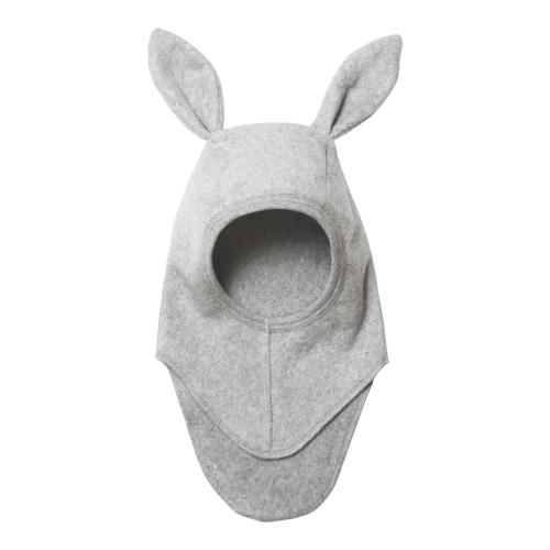 HUTTELIHUT - BALACLAVA BUNBUN COTTON FLEECE LIGHT GREY MELANGE