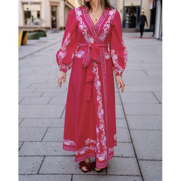 Simona Maxi Dress - Pink Print 