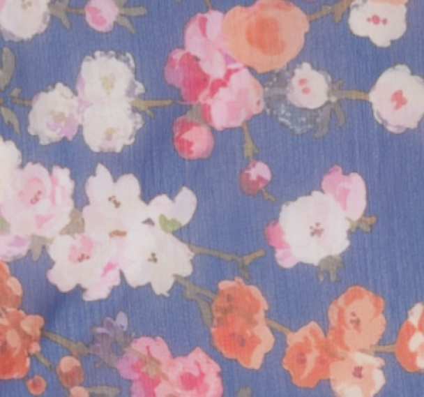 Chiffon Maxi Dress - Blue Poppy  - Image 2