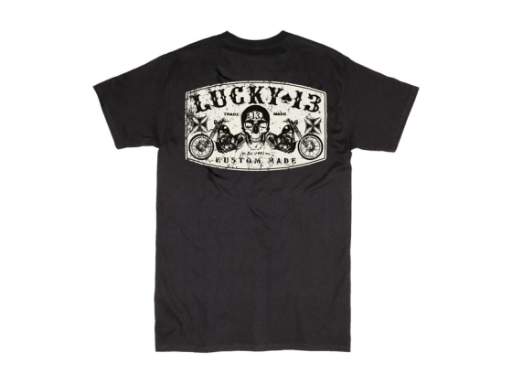 LUCKY 13 DUAL CHOPPER T-SHIRT BLACK