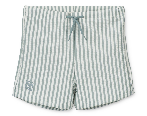 Otto Swim Pants Seersucker - Stripe Sea Blue/White - Image 1