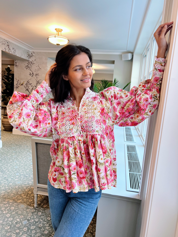 Cotton Slub Blouse - Daisy Garden  - Image 3