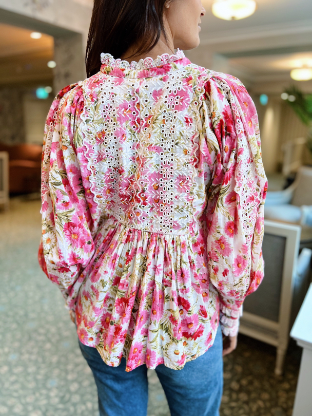 Cotton Slub Blouse - Daisy Garden  - Image 4