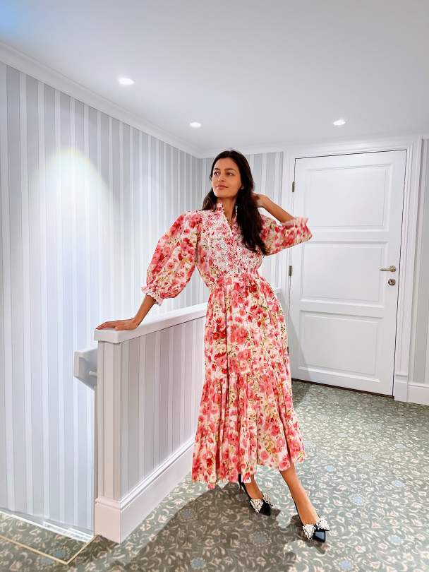 Cotton Slub Midi Dress - Daisy Garden  - Image 4