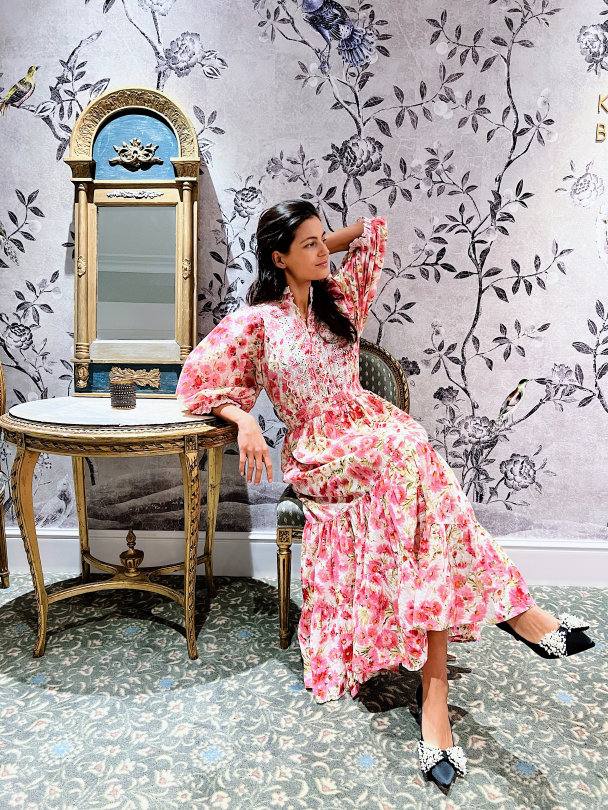 Cotton Slub Midi Dress - Daisy Garden  - Image 5