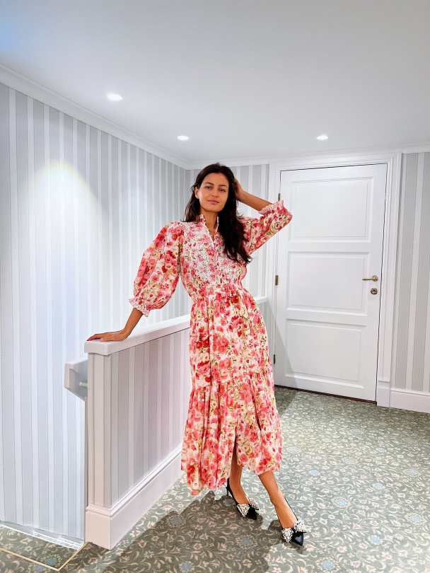Cotton Slub Midi Dress - Daisy Garden  - Image 7