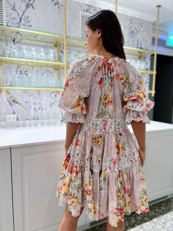 Cotton Slub Relaxed Dress - Vintage Wallpaper  - Image 5