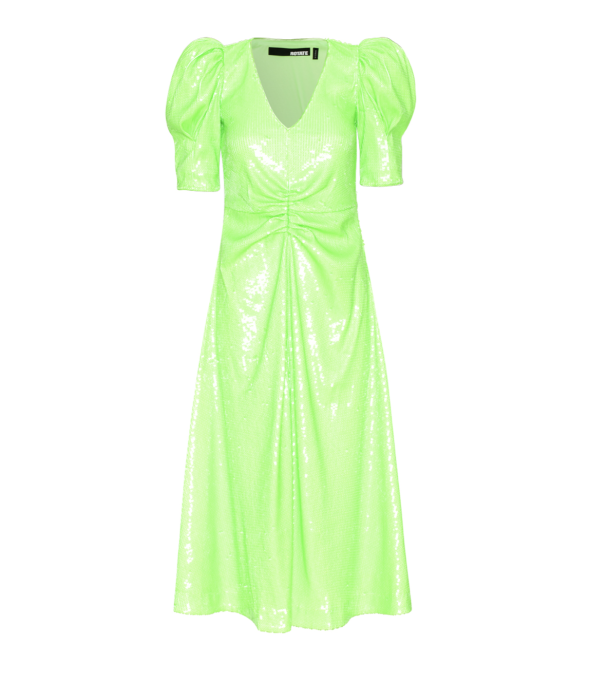 Sequins Maxi V-Neck Dress - Green Gecko - Image 2