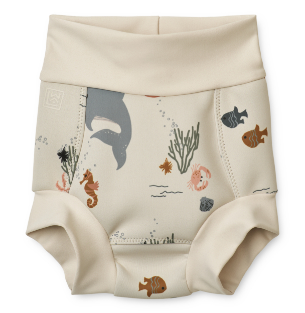 LIEWOOD - VALENTIN NAPPY SWIM PANTS SEA CREATURE/SANDY - Image 1
