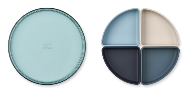 Liewood | Shawn Divider Plate - Sea Blue Multi Mix