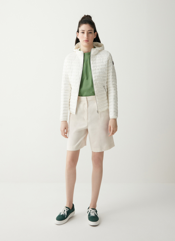 Sporty Hooded Downjacket - White  - Image 4