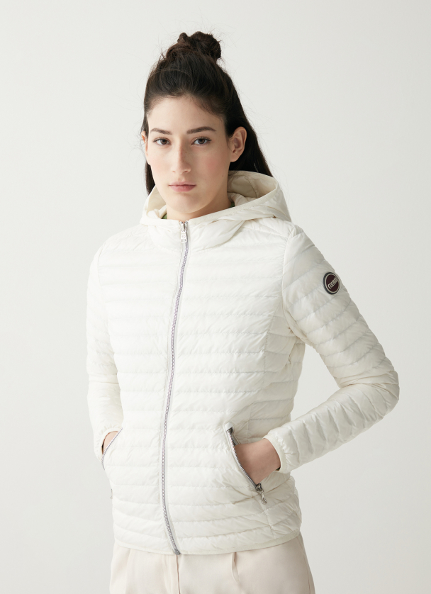 Sporty Hooded Downjacket - White  - Image 5