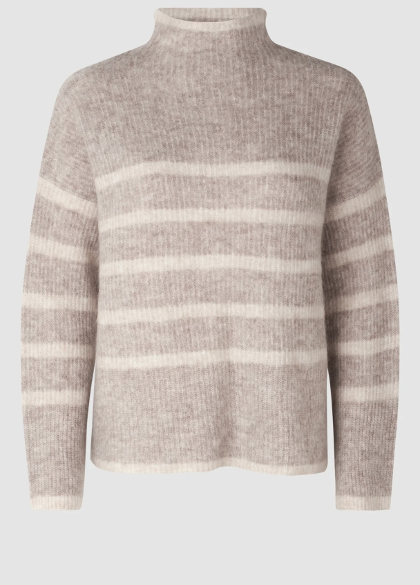 Ovalis Knit T-Neck - Crockery - Image 3