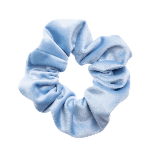 Velvet Scrunchie - Light Blue