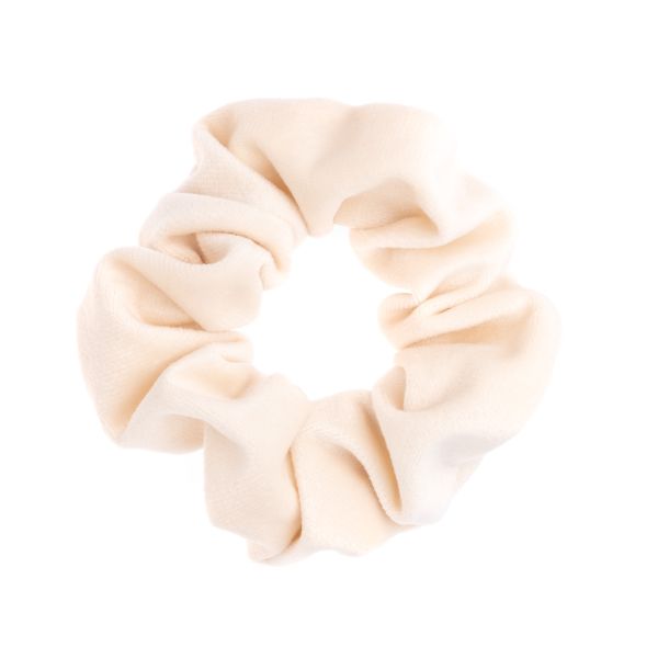 Velvet Scrunchie - Off White 