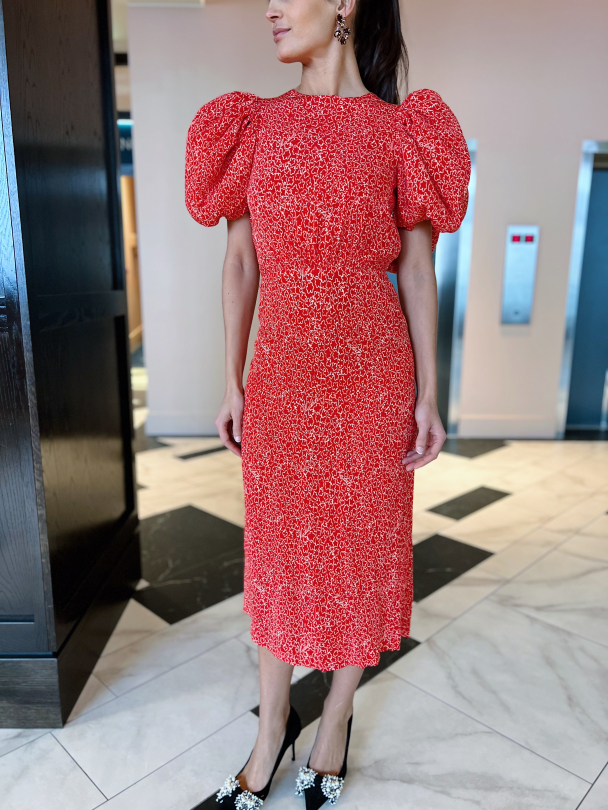 Fine Jacquard Tied Dress - Image 1