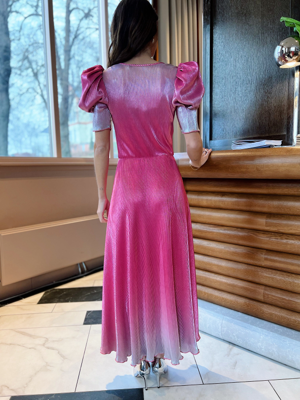 Gradient Plissê Dress - Image 3
