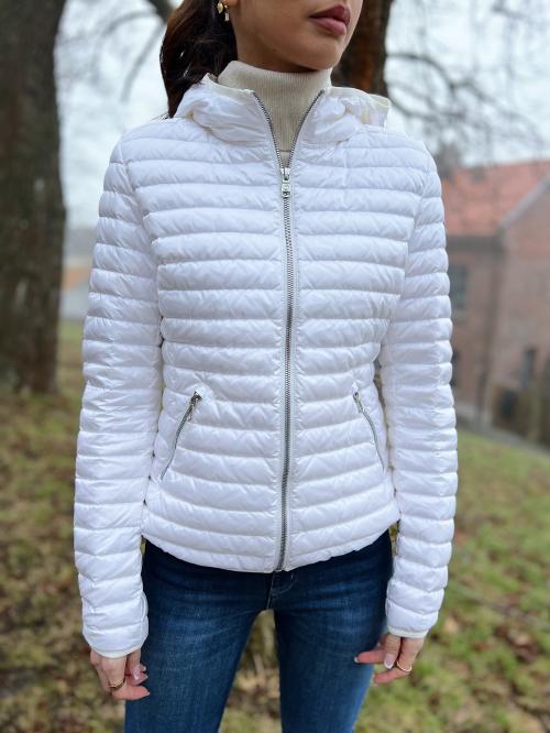 Sporty Hooded Downjacket - White 