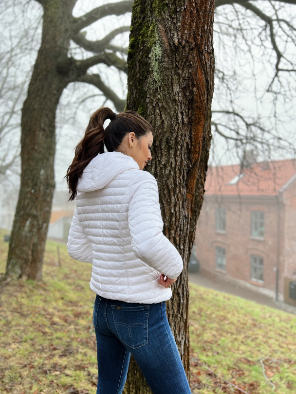 Sporty Hooded Downjacket - White  - Image 9