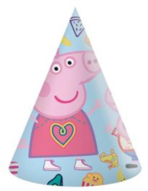 Partyhatt Peppa Gris 6 stk