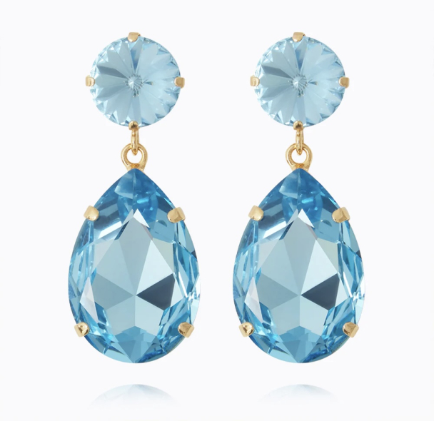 Perfect Drop Earrin Gold - Aquamarine  - Image 1