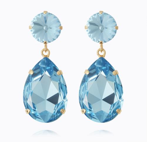 Perfect Drop Earrin Gold - Aquamarine 