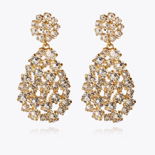 Hanna Earring Gold - Crystal 