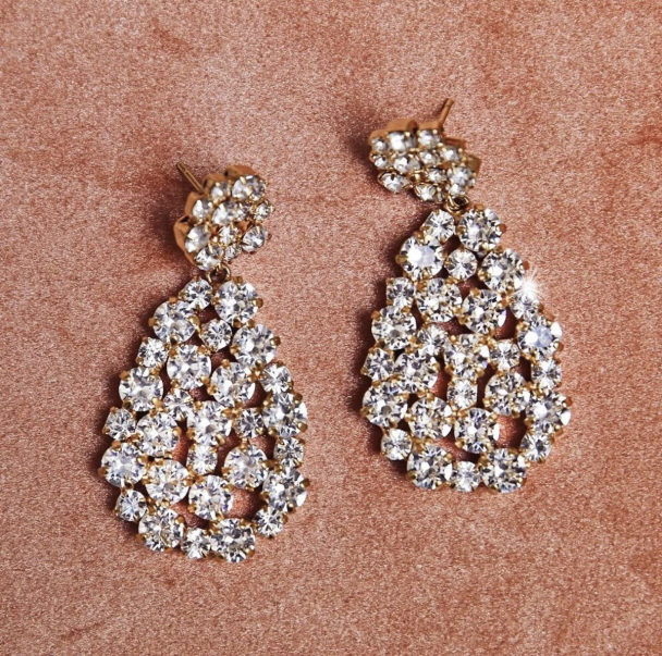 Hanna Earring Gold - Crystal  - Image 3