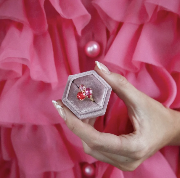 Colette Ring Gold - Coral Combo - Image 2