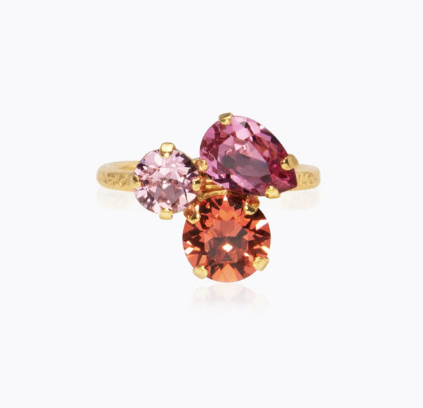 Colette Ring Gold - Coral Combo - Image 1