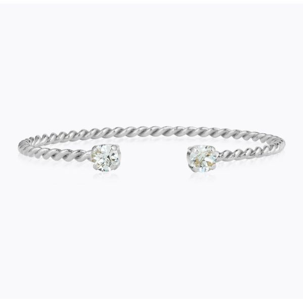 Mini Twisted Bracelet Rhodium - Light Azore 