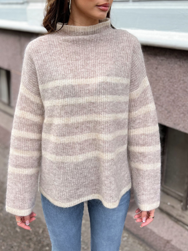 Ovalis Knit T-Neck - Crockery - Image 1