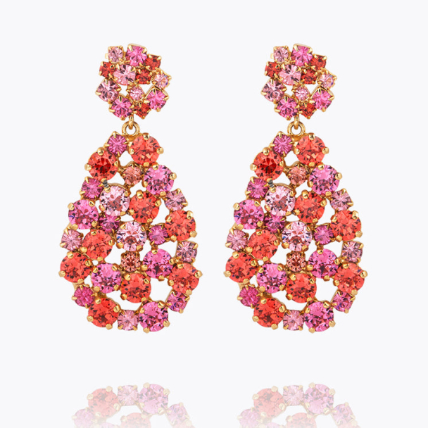 Hanna Earrings - Coral Combo