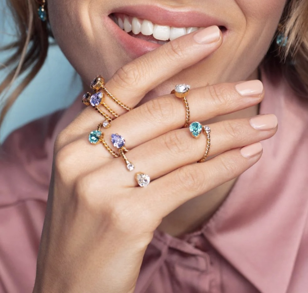 Nani Ring Gold - Light Turquoise - Image 2