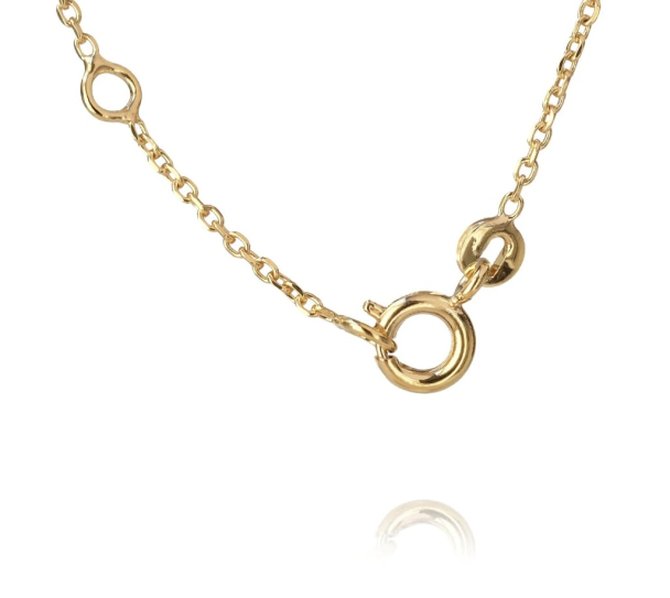 Letter Necklace Gold 50 cm - Letter H  - Image 2