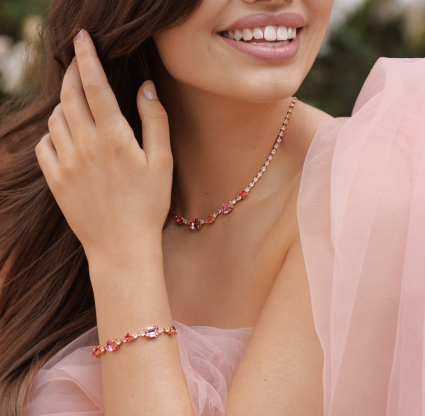 Corinna Bracelet Gold - Coral Combo - Image 2