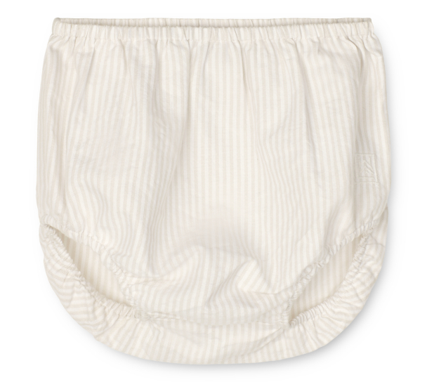 Derby Stripe Bloomer - Crisp White/Sandy - Image 1