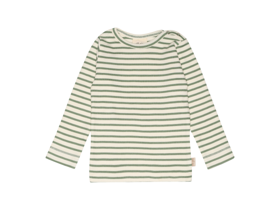 Petit Piao - Genser Modal Striped, Spring Green/Offwhite