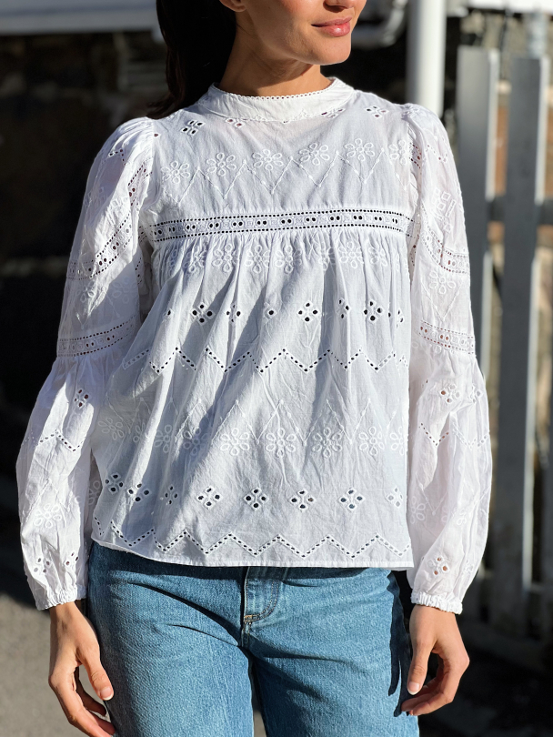 Karoline Blouse - White border  - Image 1
