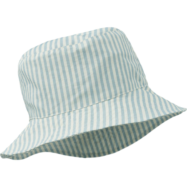 Damon Bucket Hat - Stripe Sea Blue/White - Image 1