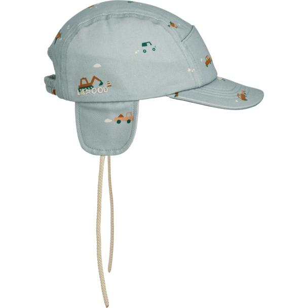 Opal Baby Cap - Vehicles Dove Blue - Image 2