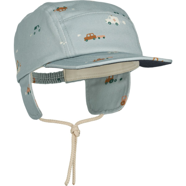 Opal Baby Cap - Vehicles Dove Blue - Image 1