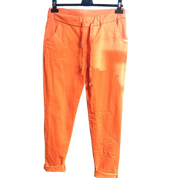 Bukse med stretch, orange